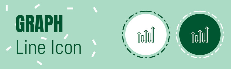 Graph Line icon. Useful Graphic elements for All Kinds of Designing Work.