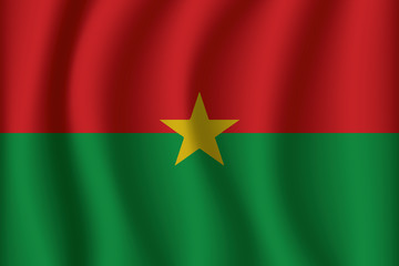 Burkina flag background with cloth texture. Burkina Flag vector illustration eps10.