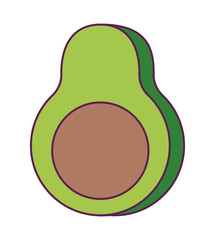 fresh avocado healthy isolated icon