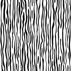 Full seamless wallpaper for zebra and tiger stripes animal skin pattern. Black and white design for textile fabric printing. Fashionable and home design fit.