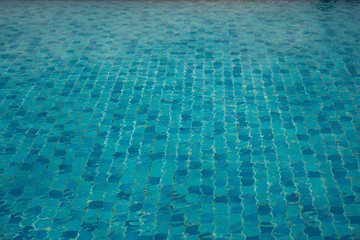 blue water in swimming pool