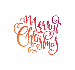 Merry Christmas Lettering design card template. Creative typography for Holiday Greeting Gift Poster.