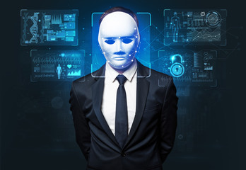 Biometric verification - young man face recognition