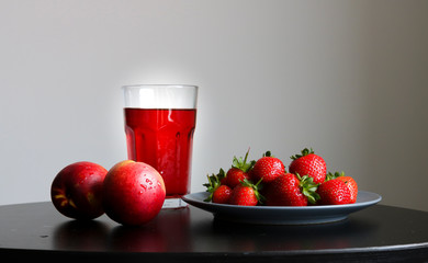 Juice and fruits
