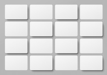 set of 16 rounded business card