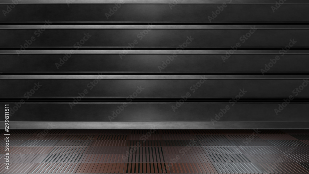 Wall mural space environment, ready for comp of your characters.3d rendering
