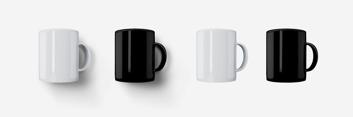 front view cup mug