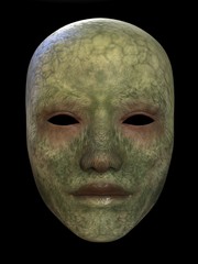 Mask human-reptilian. 3D illustration