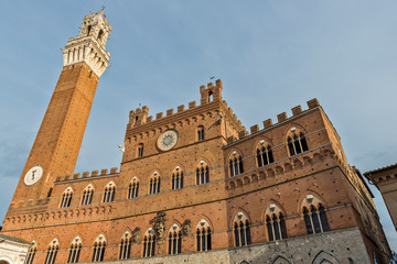 Fototapeta premium Siena Palazzo Pubblico and Torre del Mangia