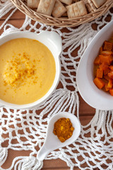 ..Pumpkin soup cream. Delicius Pumpkin Cream. Raosted Pumpkin. Top view