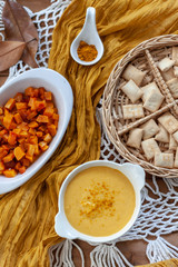 ..Pumpkin soup cream. Delicius Pumpkin Cream. Raosted Pumpkin. Top view