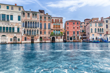 Scenic architecture along the Grand Canal in Venice, Italy
