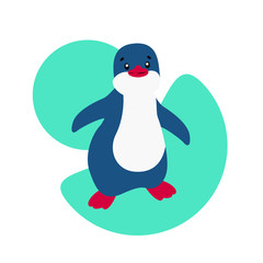 penguin on white background