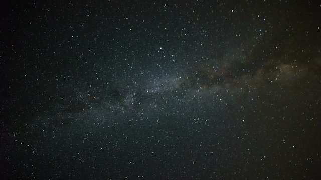 Astro Timelapse Low Angle Shot Of Milky Way Galaxy Over Mojave Desert