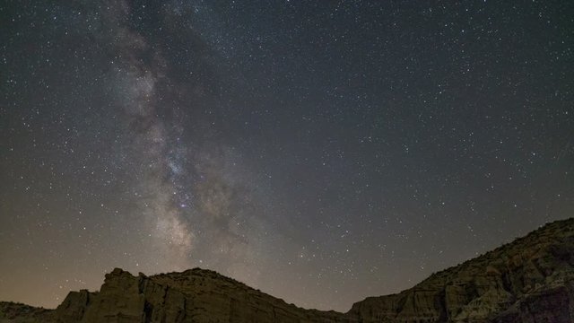 Astro Timelapse of Milky Way during Perseids Meteor Shower in Mojave Desert