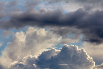 Fototapeta na wymiar various clouds in the sky