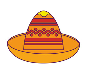 hat mexican traditional isolated icon