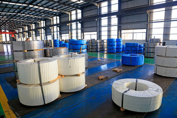 Strip steel in the factory