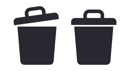 Trashcan garbage symbol design icon