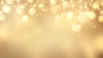 Abstract gold bokeh background	