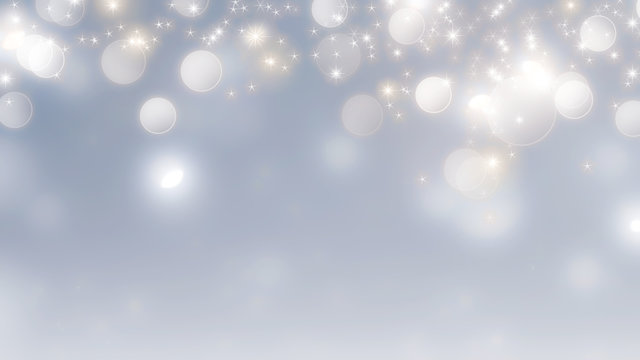 Abstract silver bokeh background	