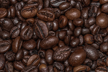 Naklejka premium coffee beans background