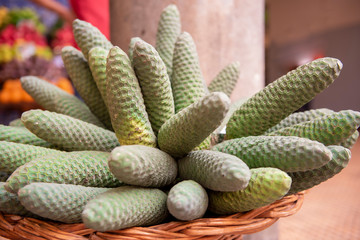  tropical fruit at an island market