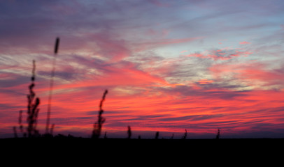 Fototapeta premium Evening sky during sunset hours