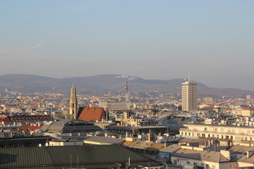 Fototapeta na wymiar Overview of Vienna, Austria