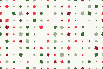 Vector seamless round square christmas colors pattern. Modern stylish texture. Repeating geometric tiles