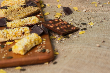 Granola Bars and mixed nuts