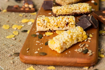 Granola Bars and mixed nuts