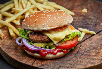 fresh tasty burger
