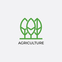 Agriculture Logo Template Design Vector, Emblem, Design Concept, Creative Symbol, Icon.