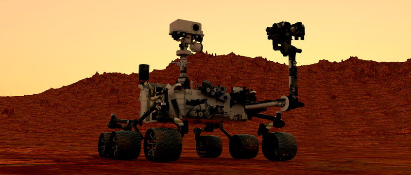 Mars Rover Curiosity Extremely Detailed And Realistic 3d Illustration. Elements Of This Image Are Furnished By NASA