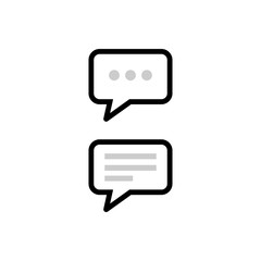 Speech bubble icon, chat symbol. vector illustration