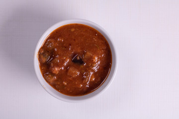 bowl with bolognese sauce