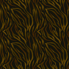 Full seamless tiger and zebra stripes animal skin pattern. Design for tiger colored textile fabric printing. Suitable for fashion use.