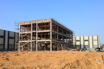 Unfinished construction site