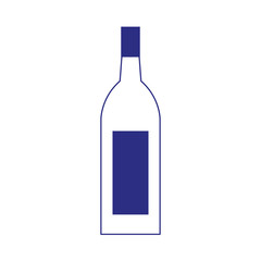 wine bottle icon, flat design
