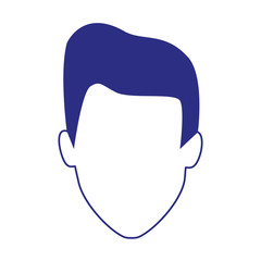 avatar man face icon, flat design