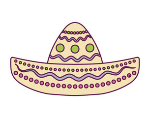 hat mexican traditional isolated icon