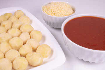 gnocchi with red sauce and cheese