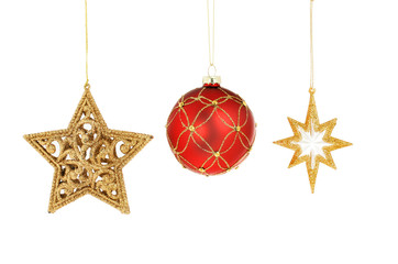 Christmas bauble and stars