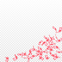 British pound notes falling. Sparse GBP bills on t