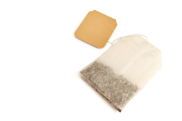 tea bag isolated on white background