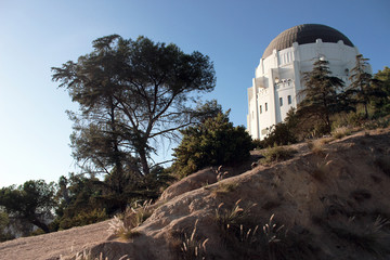 Griffith Observatory is located in Los Angeles, California, USA. the southern slope of Mount...