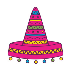 hat mexican traditional isolated icon