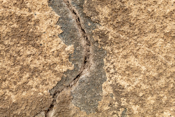 Old Weathered Cracked Brownish Concrete Wall Texture
