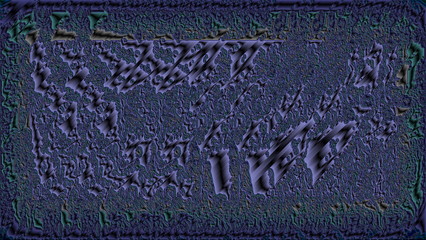 Stylish abstract image for your creative design of layout. Backdrop with black and white pattern. Cool modern art. Digital technology in dark textured material. Ancient surface of old carving stone. 